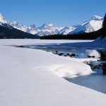 Spring Snow, Maligne Lake, Jasper National Park, Canada